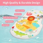 Eners Baby Gyms Play Mats Musical Activity Center Baby Piano Gym Mat Tummy Time Padded Mat for Newborn Toddler Infants(Red) - Image 5